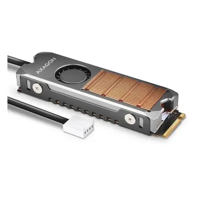 Chladič pevného disku AXAGON CLR-M2FAN COPPER Heatsink with FAN for M.2 SSD