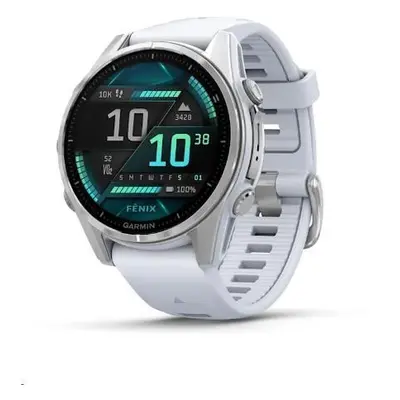 Chytré hodinky Garmin Fenix 8 43mm AMOLED Silver/Whitestone Band