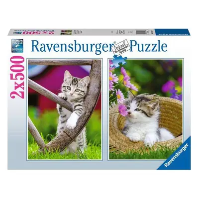 RAVENSBURGER Puzzle Koťata na venkově 2x500 dílků