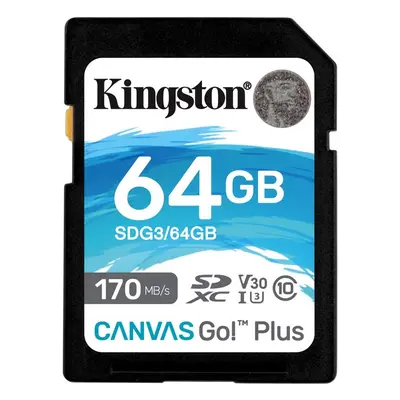 Paměťová karta Kingston SDXC 64GB Canvas Go! Plus