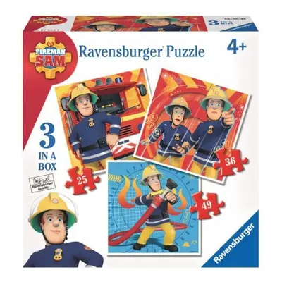 RAVENSBURGER Puzzle Požárník Sam 3v1 (25,36,49 dílků)