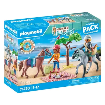 Set figurek a příslušenství Playmobil 71470 Jízda na koni s Amelií a Benem na pláži