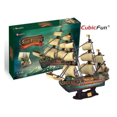 3D puzzle Cubicfun 3D puzzle Plachetnice San Felipe 248 dílků