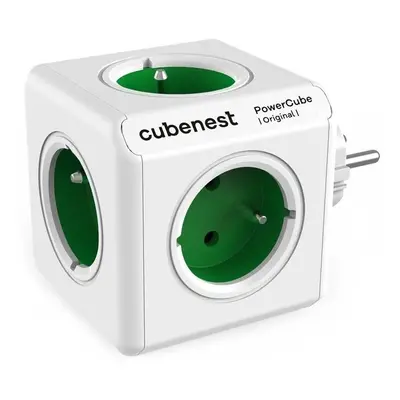 Zásuvka Cubenest Powercube Original, 5x zásuvek, bílá/zelená