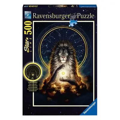 RAVENSBURGER Svítící puzzle Zářící lev 500 dílků