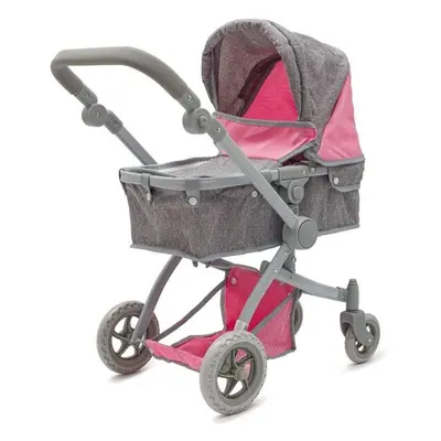 Baby mix Sophie Kočárek pro panenky, 2 v 1, pink - grey