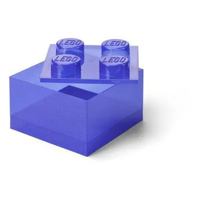 LEGO úložný box s víkem, třpytivě fialový