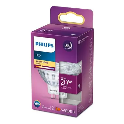 Philips 8719514307605 LED žárovka 2,9W/20W | MR16 | 230lm | 2700K | 36D