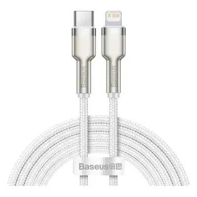 Datový kabel Baseus Cafule Series nabíjecí / datový kabel USB-C na Lightning PD 20W 2m, bílá