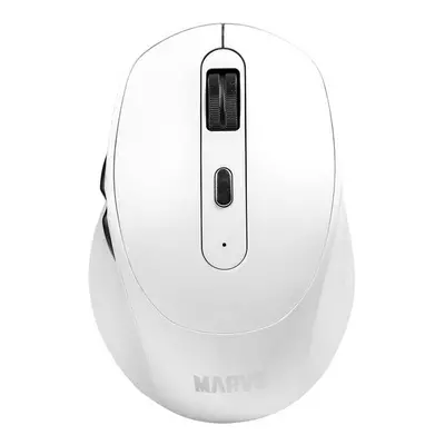 Marvo Myš WM106W WH, 1600DPI, Bluetooth a 2,4GHz, optika, 6tl., bezdrátová, bílá, vestavěná bate