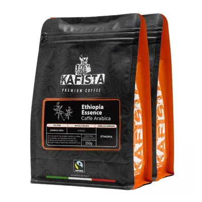 Káva Kafista "Ethiopia Essence" - Zrnková káva, 100% Arabica Single Origin Káva 2 x 250 g