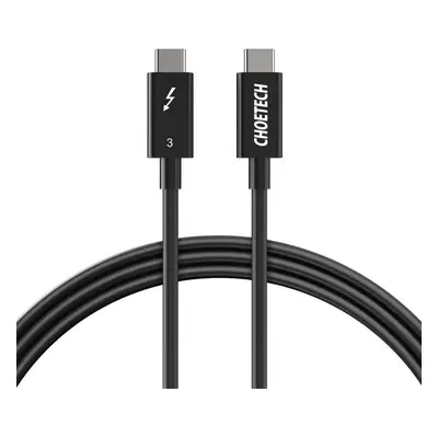 Datový kabel ChoeTech Thunderbolt 3 Passive USB-C Cable 0.7m Black