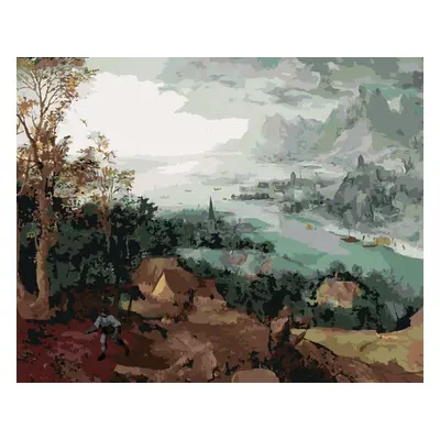 zuty Zuty - Malování Podle Čísel - Krajina S Rozsévačem (Pieter Bruegel), 80X100 Cm, Plátno