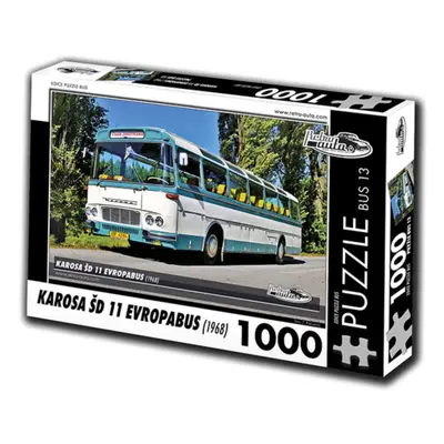 RETRO-AUTA Puzzle BUS č.13 KAROSA ŠD 11 Evropabus (1968) 1000 dílků