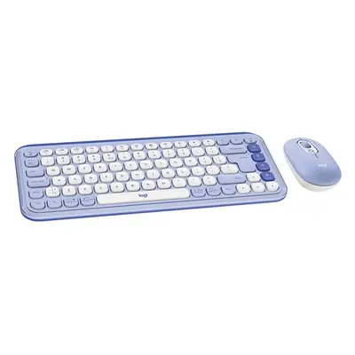 Set klávesnice a myši Logitech Pop Icon Combo, Lilac - US INTL