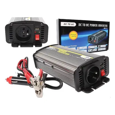 Měnič napětí Carspa 12V/230V+USB 600W