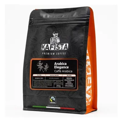 Káva Kafista Zrnková Káva "Arabica Elegance" – 100% Arabica směs, Pražená v Itálii 250 g