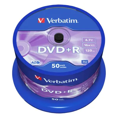 Média VERBATIM DVD+R AZO 4,7GB, 16x, spindle 50 ks