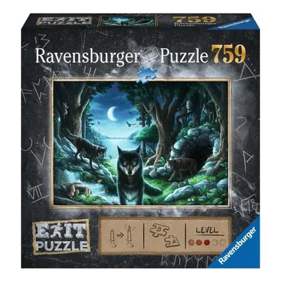 RAVENSBURGER Únikové EXIT puzzle Vlk 759 dílků