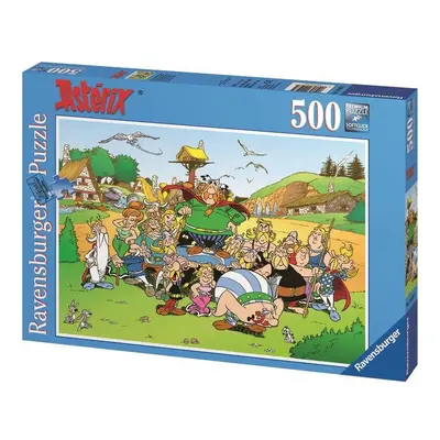 RAVENSBURGER Puzzle Asterix a Obelix: Vesnička 500 dílků