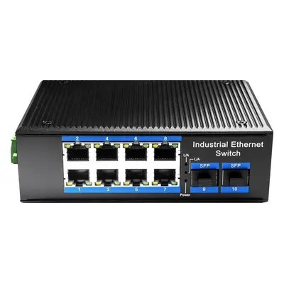 Switch CUDY 8-Port Gigabit Industrial PoE Switch with 2 Gigabit SFP Port