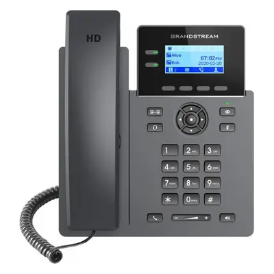 Grandstream GRP2602W SIP telefon, 2,21" LCD podsv. displej, 4 SIP účty, 2x100Mbit port, WiFi