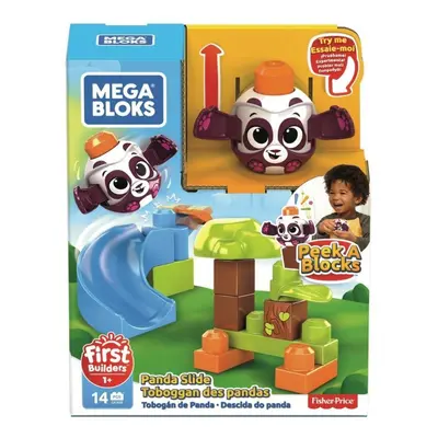 Stavebnice Mega Bloks Peek a blocks velká skluzavka - lesní panda