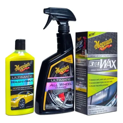 Sada autokosmetiky Meguiar's Essentials Car Care Kit - sada nepostradatelných produktů pro péči 