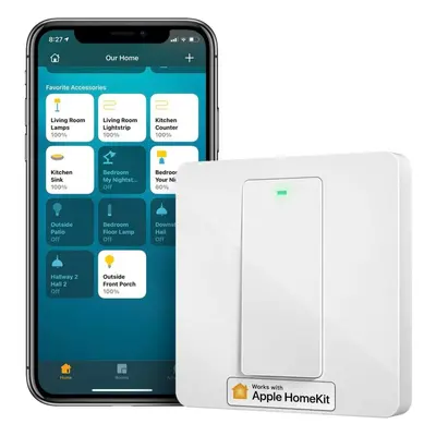 Vypínač Meross Smart Wi-Fi Wall Switch 2 way Touch Button