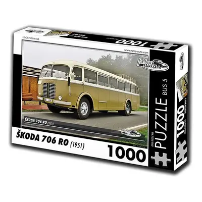 RETRO-AUTA Puzzle BUS č.5 Škoda 706 RO (1951) 1000 dílků