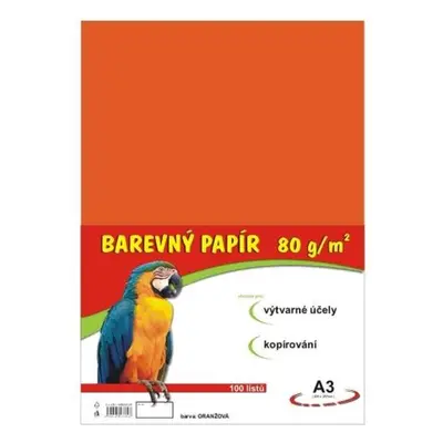 Barevný papír Stepa Barevný papír A3 / 100 / 80 g - oranžový