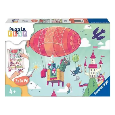 Puzzle Ravensburger 055968 Puzzle & Play Královská grilovačka 2x24 dílků