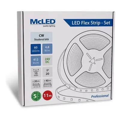 LED pásek McLED Set LED pásek 11m, CW, 4,8W/m