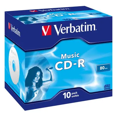 Média VERBATIM CD-R AUDIO 80MIN, 16x, jewel case 10 ks