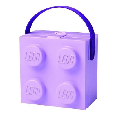 Svačinový box LEGO box s rukojetí - fialová