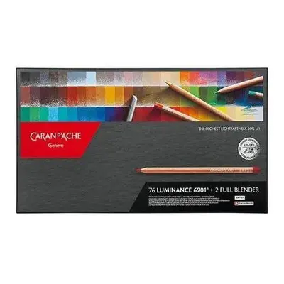 Pastelky CARAN D'ACHE Luminance 6901 76 barev + 2 blendery