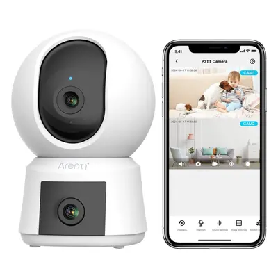 Arenti P3TT Indoor Wi-Fi 3MP+3MP Dual-lens Pan-Tilt Camera