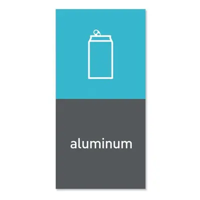 Simplehuman magnetický štítek na odpadkový koš - hliník "aluminium"