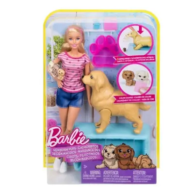 Barbie Péče o narozená štěňátka, Mattel FDD43