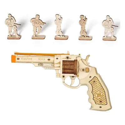 3D puzzle ROBOTIME Rokr 3D dřevěné puzzle Revolver Corsac M60 102 dílků