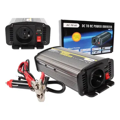 Měnič napětí Carspa 24V/230V+USB 600W