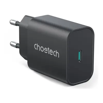 Nabíječka do sítě ChoeTech USB-C PD PPS Samsung Super Fast Charging 25W Charger Black