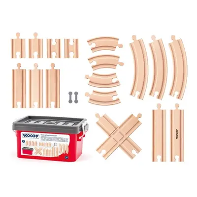 Woody Set kolejí v boxu 20 ks