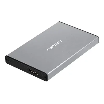 Externí box pro HDD 2,5" USB 3.0 Natec Rhino Go, šedý, hliníkové tělo