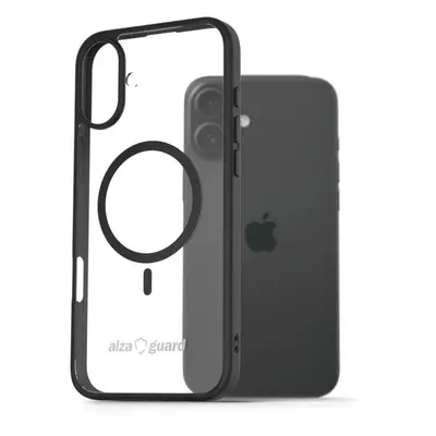 Kryt na mobil AlzaGuard Clear TPU Case Compatible with Magsafe pro iPhone 16 Plus černé