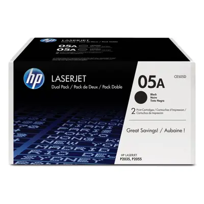 Toner HP CE505D č. 05A Dual Pack černý 2ks originální