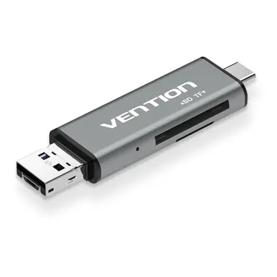 Čtečka karet Vention USB2.0 Multi-function Card Reader Gray