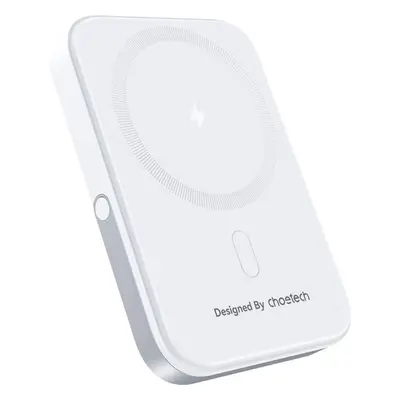 Powerbanka ChoeTech PD20W 5000mAh Magnetic Power Bank with holder white