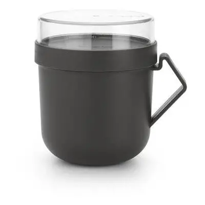 Svačinový box Brabantia Hrnek na polévku Make & Take, 0,6l - Dark Grey