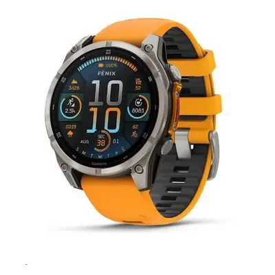 Chytré hodinky Garmin Fenix 8 47mm Sapphire Titanium Orange/Graphite